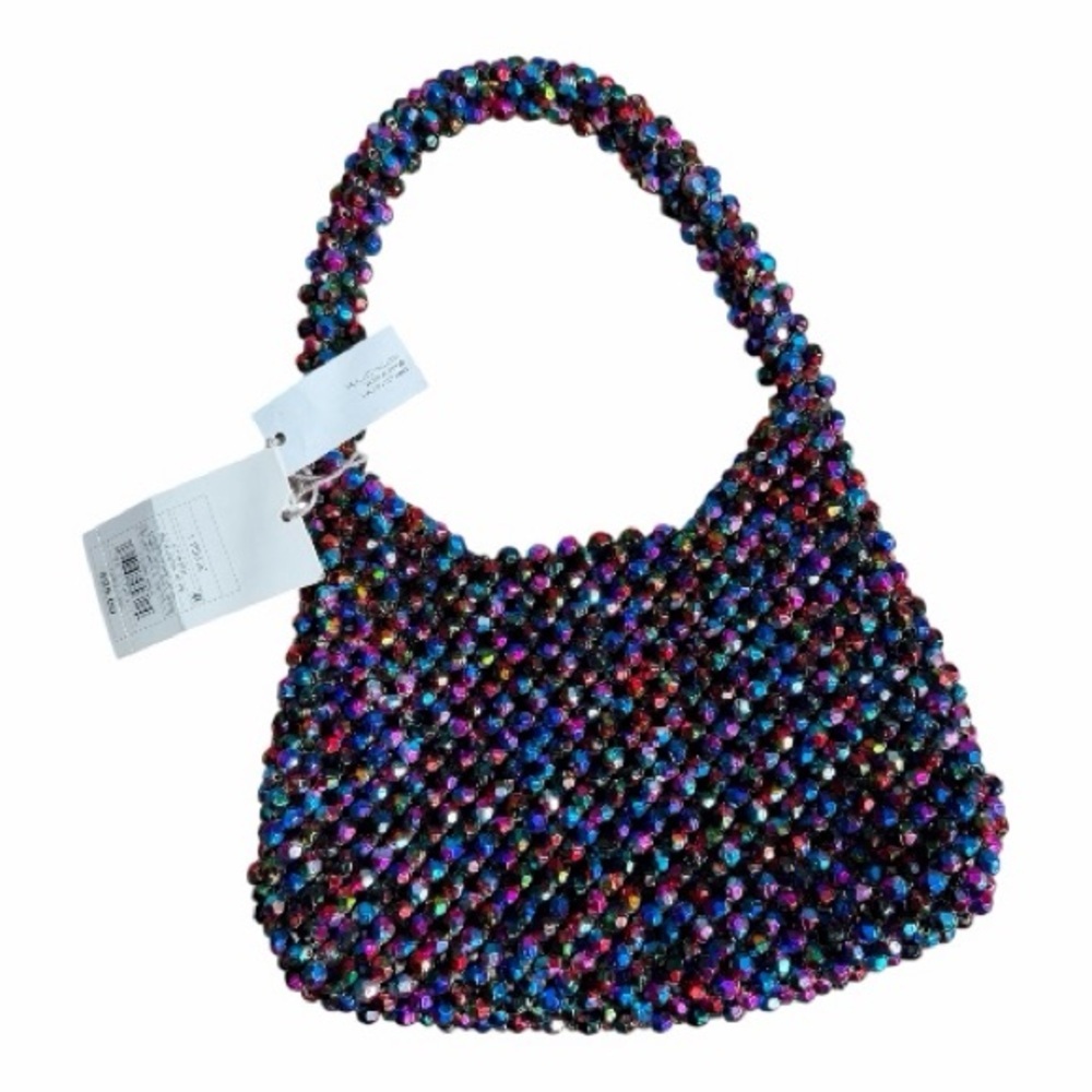 Target Multicolor Beaded Mini Shoulder Bag | Y2K Sparkle Party Purse | NWT - Picture 3 of 5